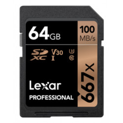 карта Lexar Professional SDXC 64GB R:100/W:60MB/s