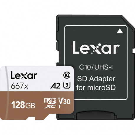 LEXAR PROFESSIONAL MICRO SDXC 128GB 667X UHS-I R:100/W:90MB/S U3 LSDMI128B667A
