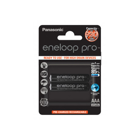 Panasonic Eneloop Pro AAA 2 бр. 930 mAh (BK-4HCDE/2BE)