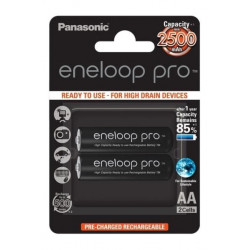 Panasonic Eneloop Pro AA 2 бр. 2500mAh (BK-3HCDE/2BE)