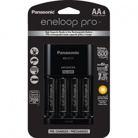 Panasonic Eneloop Pro Smart & Quick Charger + 4 бр. AA батерии (2500 mAh)