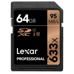 карта Lexar Professional SD 64GB XC 633X 95MB/S