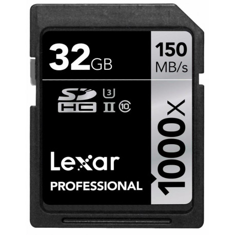 Memory card Lexar Professional SDHC 32GB 1000X 150MB / S Memory card Lexar Professional SDHC 32GB 1000X 150MB / S