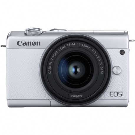 Camera Canon EOS M200 (White) + Canon EF-M 15-45mm Lens + Tripod Canon HG-100TBR Tripod Grip