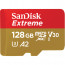 SANDISK EXTREME MICRO SD 128GB UHS-I U3 R:160/W:90 MB/S WITH ADAPTER SDSQXA1-128G-GN6AA