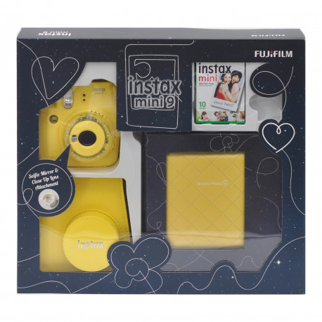 Fujifilm instax mini 9 Instant Camera Yellow Premium Kit