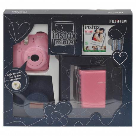 Fujifilm instax mini 9 Instant Camera Blush Rose Premium Kit