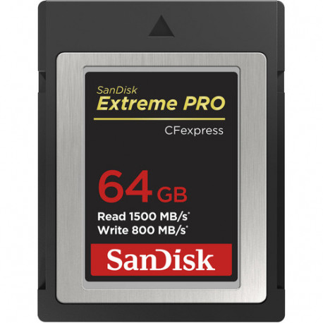 SanDisk Extreme Pro CFexpress 64GB R: 1700 / W: 1400 MB / s SDCFE-064G-GN4IN