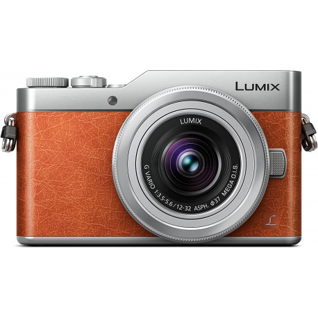 фотоапарат Panasonic GX800 (кафяв) + обектив Panasonic Lumix G 12-32mm f/3.5-5.6 MEGA OIS (сребрист)