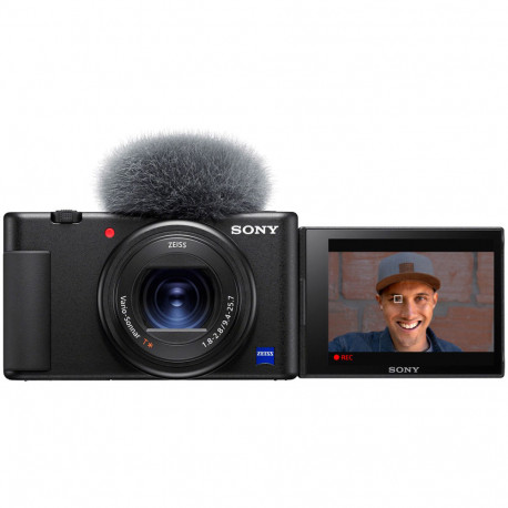 vlogging camera Sony ZV-1 + Battery Sony NP-BX1 Li-Ion Battery Pack + Accessory Sony GP-VPT2BT Shooting Grip with Wireless Remote Commander + Microphone Sony ECM-W2BT Bluetooth Wireless Microphone