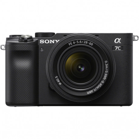 Sony A7C (черен) + обектив Sony FE 28-60mm f/4-5.6 + аксесоар Sony GP-VPT2BT Shooting Grip with Wireless Remote Commander + микрофон Sony ECM-W2BT