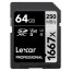 LEXAR PROFESSIONAL SDXC 64GB 250MB/S UHS-II 1667X V60 LSD64GCB1667
