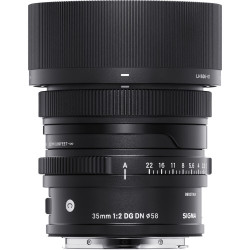 обектив Sigma 35mm f/2 DG DN Contemporary - Sony E (FE) + аксесоар Sigma CH-11 Магнитен държач за капачки за обективи + филтър Sigma Protector Filter 58mm