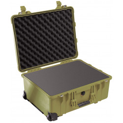 куфар Peli™ Case 1560 с пяна (зелен)