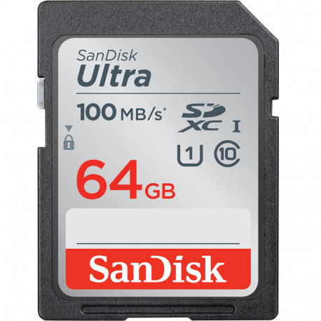 SANDISK ULTRA SDXC 64GB 100MB/S UHS-I SDSDUNR-064G-GN6IN