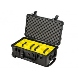 куфар Peli™ Case 1510 с разделители (черен) + аксесоар Peli™ Case 1519 Lid Organizer