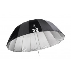 чадър Quadralite Deep Space Parabolic Umbrella (сребрист) 130 cm