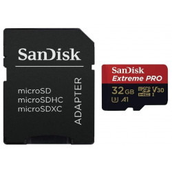 Memory card SanDisk Extreme Pro Micro SDHC 32GB UHS-I U3 100MB / S 667X + Adapter