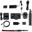 Camera Canon EOS M200 + Canon EF-M 15-45mm Lens + Video Device Atomos Connect 4K + Tripod Joby Gorillapod 1K Kit mini tripod + Charger Canon DR-E12 DC Coupler adapter + Charger Canon CA-PS700 Compact AC Power Adapter