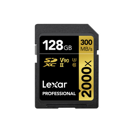 LEXAR PROFESSIONAL SDXC 128GB UHS-II 2000X R:300/W:260MB/S LSD2000128G-BNNNG