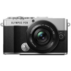 фотоапарат Olympus PEN E-P7 (сребрист) + обектив Olympus ZD Micro 14-42mm f/3.5-5.6 EZ ED MSC (черен)