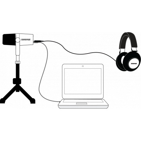 Микрофон Shure MV7 Podcast Microphone Mini Tripod Kit (черен ...