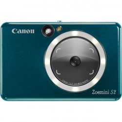 фотоапарат за моментални снимки Canon Zoemini S2 Instant Camera Printer (синьо-зелен) + фотохартия Canon Zoemini Zink Photo Paper 2x3 in (5x7.6 см) 20 бр.