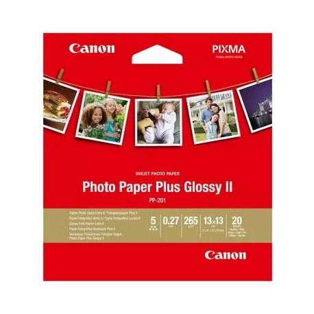 CANON PP-201 PLUS GLOSSY II 13X13CM 20 SHEETS PHOTO PAPER
