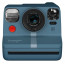фотоапарат за моментални снимки Polaroid Now Plus (син) + фото филм Polaroid 600 Round Frame цветен