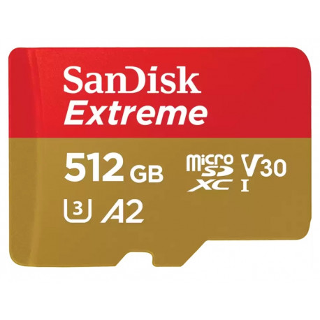 SanDisk Extreme Micro SD 512GB UHS-I U3 with adapter