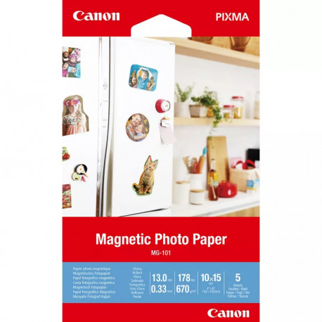 CANON MG-101 MAGNETIC PHOTO PAPER 10X15 5 SHEETS