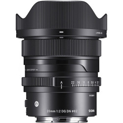 обектив Sigma 20mm f/2 DG DN Contemporary - Sony E (FE) + аксесоар Sigma CH-11 Магнитен държач за капачки за обективи + филтър Sigma Protector Filter 62mm