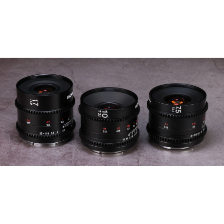 Laowa Cine Prime Bundle 3-Lens (WIDE) / 7.5mm, 10mm, 17mm - MFT
