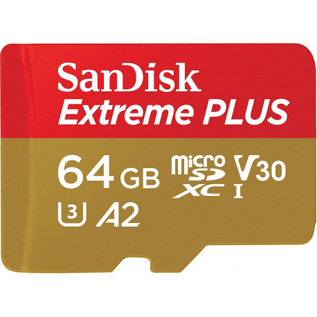 Memory card SanDisk Extreme Plus Micro SDXC 64GB UHS-I with adapter Memory card SanDisk Extreme Plus Micro SDXC 64GB UHS-I with adapter