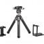 Benro TABLEPODPROKIT carbon mini tripod with apple-shaped head and ArcaSmart 70mm adapter plate for smartphone