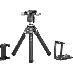 Tripod Benro TABLEPODPROKIT carbon mini tripod with apple-shaped head and ArcaSmart 70mm adapter plate for smartphone