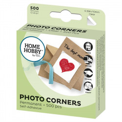 Accessory Home Hobby by 3L Photo Corners Permanent Clear 500 pcs.