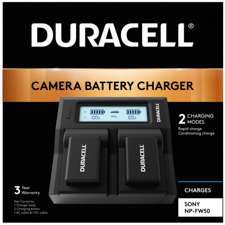 Charger Duracell DRS6120 USB dual charger for Sony NP-FW50