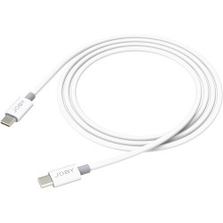 аксесоар Joby Charge and Sync Cable USB-C към USB-C 2м (бял)