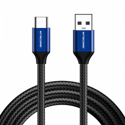 кабел Nitecore UAC20 USB Type-C към USB Type-A Кабел за бързо зареждане 1 м