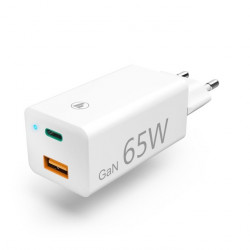 Charger Hama 210592 Fast GaN Charger USB-C / USB-A 65W (white)