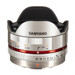 обектив Samyang 7.5mm f/3.5 UMC Fisheye - MFT (сребрист) (употребяван)