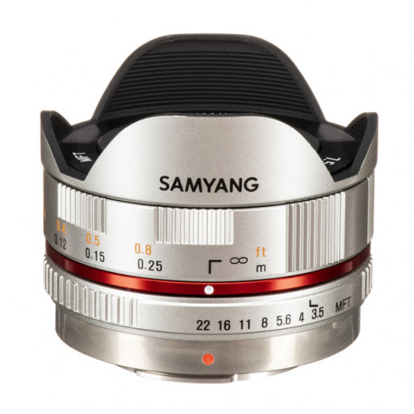 Samyang 7.5mm f/3.5 UMC Fisheye - MFT (сребрист) (употребяван)
