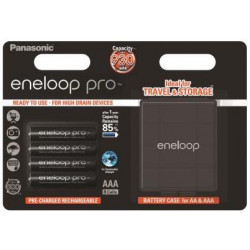 Battery Panasonic Eneloop Pro AAA 4 pcs. 930 mAh + case (BK-4HCDEC4BE)