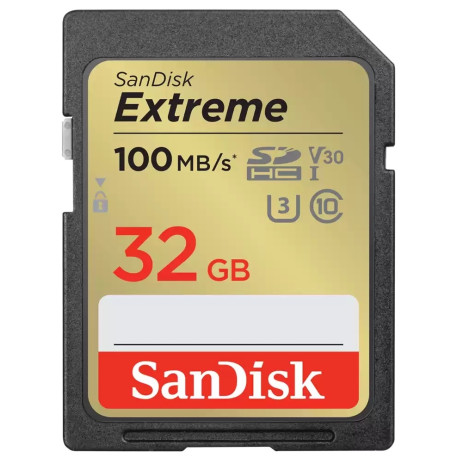 SANDISK EXTREME SDHC 32GB UHS-I U3 100MB/S SDSDXVT-032G-GNCIN