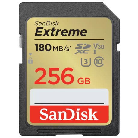 SANDISK EXTREME SDXC 256GB UHS-I U3 R:180/W:130MB/S SDSDXVV-256G-GNCIN