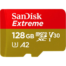 Memory card SanDisk Extreme Micro SDXC 128GB A2 + SD adapter