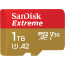 SANDISK EXTREME MICRO SDXC 1TB UHS-I U3 R:190/W:130MB/S WITH ADAPTER SDSQXAV-1T00-GN6MA