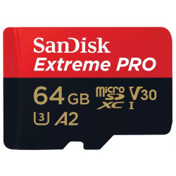 карта SanDisk Extreme Pro Micro SDXC 64GB UHS-I U3 + SD адаптер