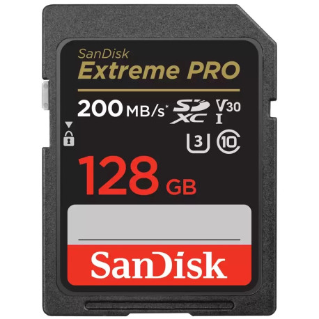 SANDISK EXTREME PRO SDXC 128GB R:200/W:140MB/S UHS-I U3 SDSDXXD-128G-GN4IN
